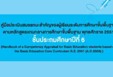 ดาวน์โหลด คู่มือประเมินสมรรถนะสำคัญของผู้เรียน ชั้นประถมศึกษาปีที่ 6 ประเมินสมรรถนะ ป.6