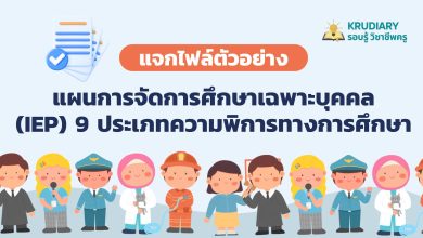 แจกไฟล์ ตัวอย่างแผนการจัดการศึกษาเฉพาะบุคคล (IEP) 9 ประเภทความพิการทางการศึกษา
