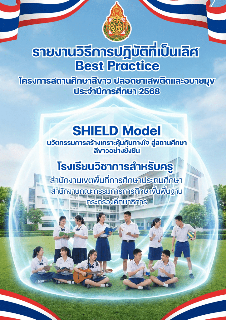 แจกไฟล์แนวทาง จัดทำรายงานวิธีปฏิบัติที่เป็นเลิศ Best Practice โครงการสถานศึกษาสีขาว ปลอดยาเสพติดและอบายมุข ประจำปีการศึกษา 2568 โดยเพจงานวิชาการสำหรับครู